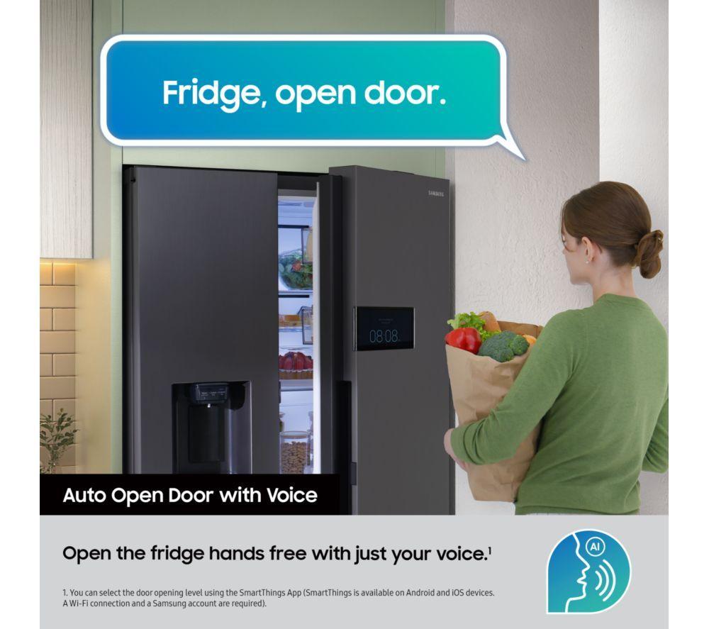 SAMSUNG Bespoke Series 9 Family Hub 9” RS90F64EETEU American-Style Smart Fridge Freezer - Silver