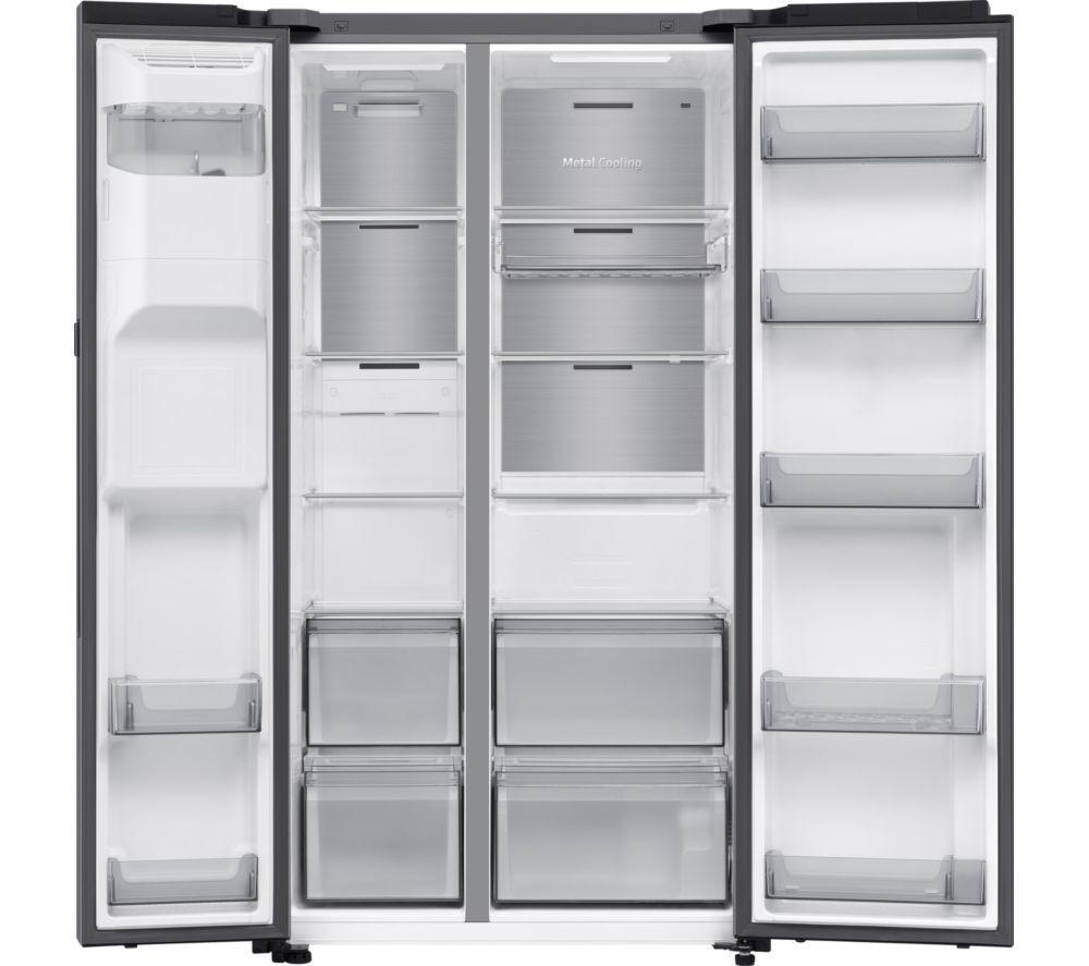 SAMSUNG Bespoke Series 9 Family Hub 9” RS90F64EETEU American-Style Smart Fridge Freezer - Silver