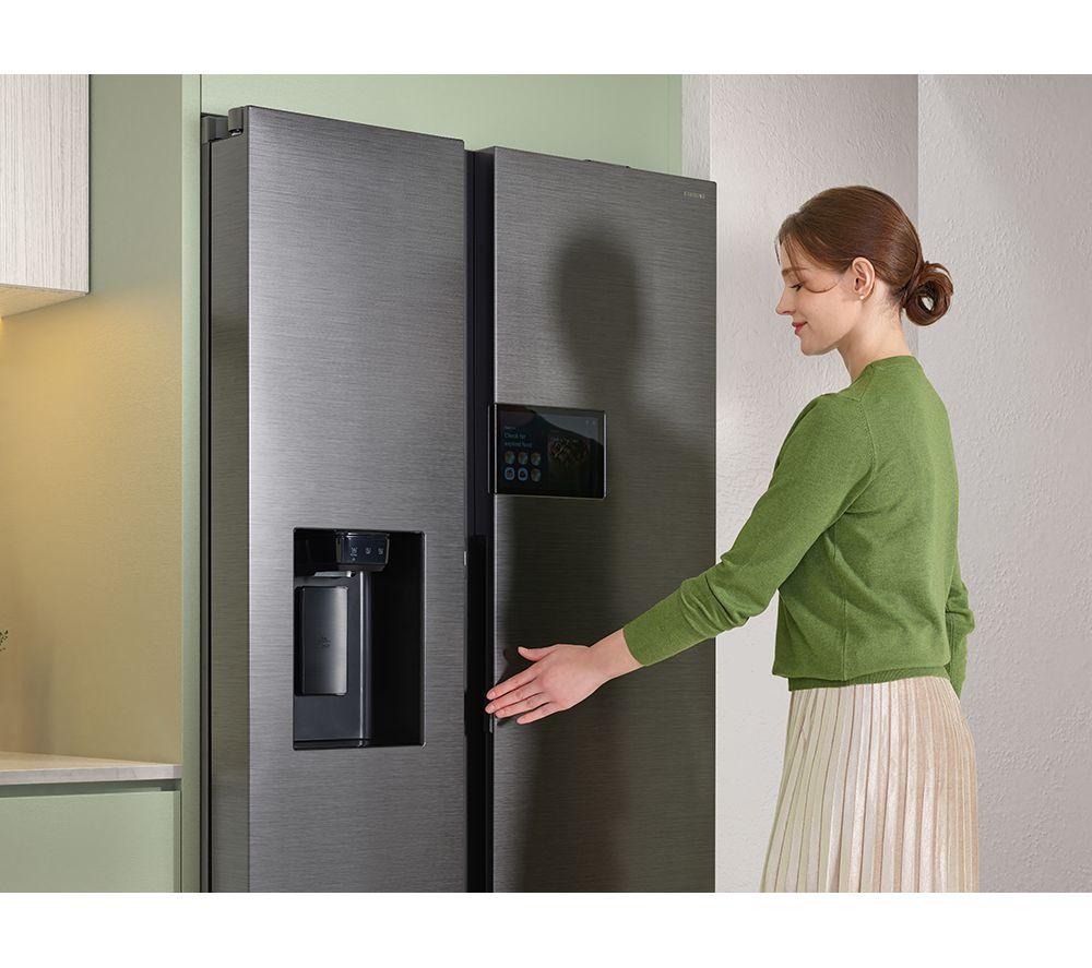 SAMSUNG Bespoke Series 9 Family Hub 9” RS90F64EETEU American-Style Smart Fridge Freezer - Silver