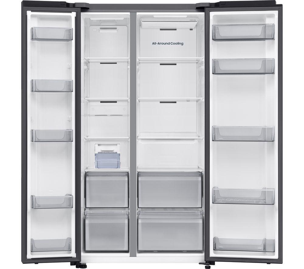 SAMSUNG Bespoke AI Serie 7 SpaceMax RS70F68QBFEU Amerikanischer Smart-Kühlschrank mit Gefrierfach – Schwarz