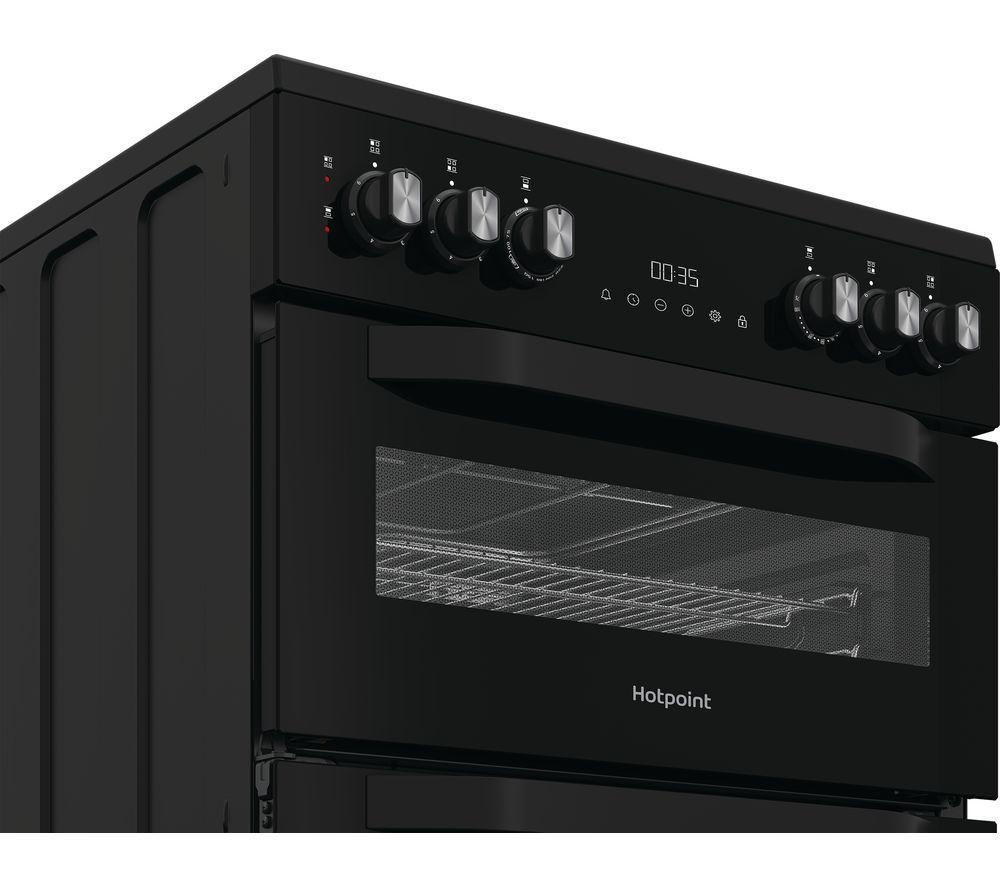 HOTPOINT HDE6VDB1 Cocina eléctrica de cerámica de 60 cm - Negra