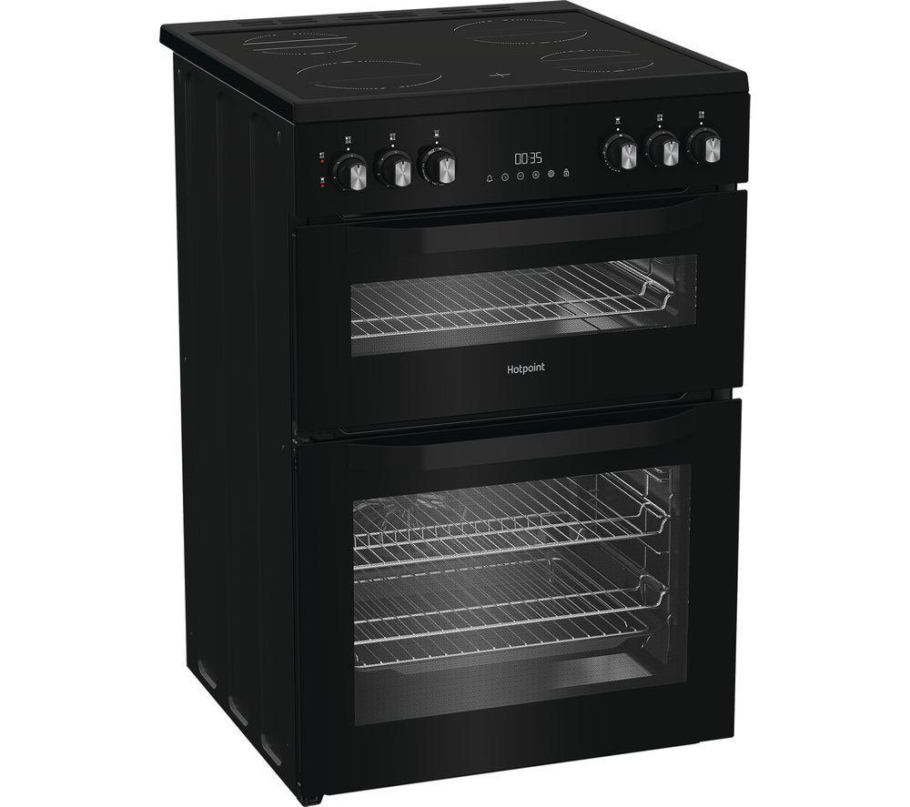 HOTPOINT HDE6VDB1 Cocina eléctrica de cerámica de 60 cm - Negra
