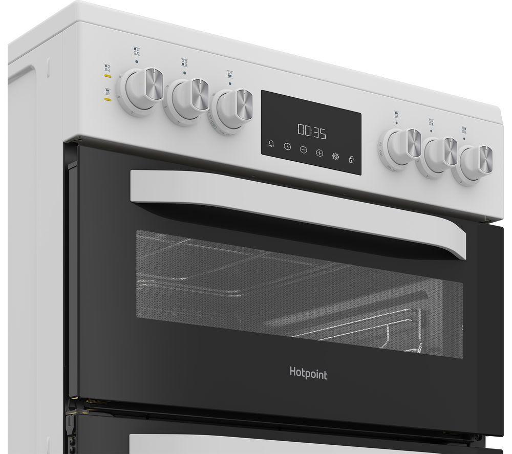 Cocina eléctrica vitrocerámica HOTPOINT Multiflow HDE6VDW 60 cm - Blanca