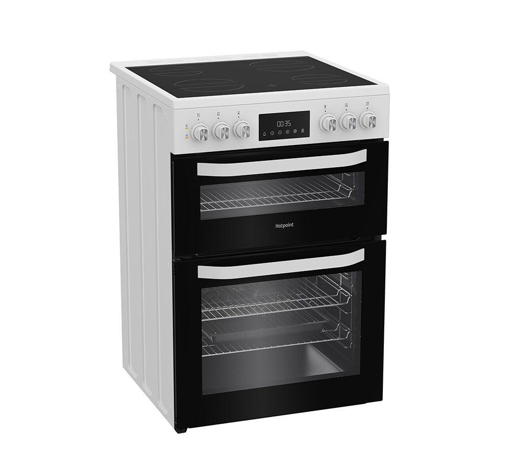 Cocina eléctrica vitrocerámica HOTPOINT Multiflow HDE6VDW 60 cm - Blanca