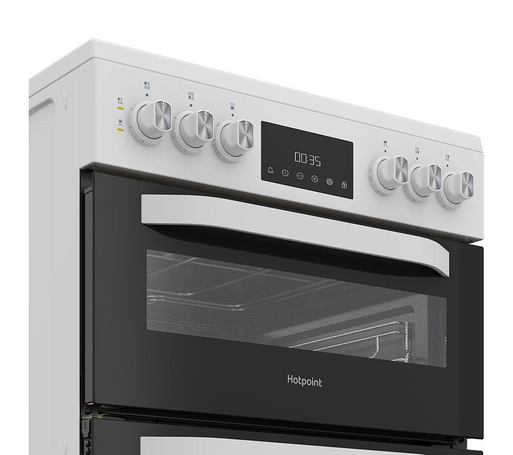 Cocina eléctrica vitrocerámica HOTPOINT Multiflow HDE6VDW 60 cm - Blanca