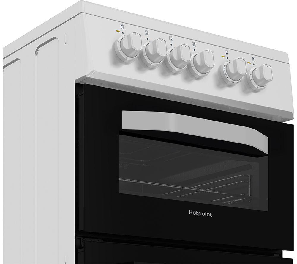 Cocina eléctrica de cerámica de 50 cm HOTPOINT HTE5VCW - Blanca