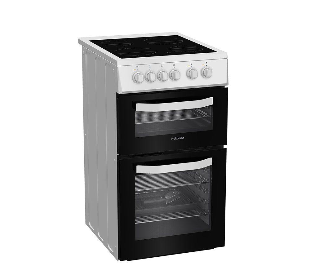 Cocina eléctrica de cerámica de 50 cm HOTPOINT HTE5VCW - Blanca