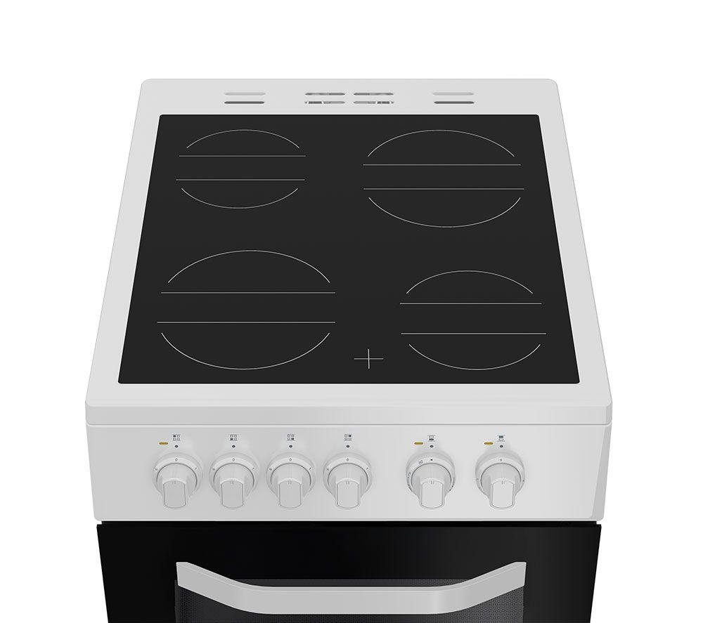 Cocina eléctrica de cerámica de 50 cm HOTPOINT HTE5VCW - Blanca