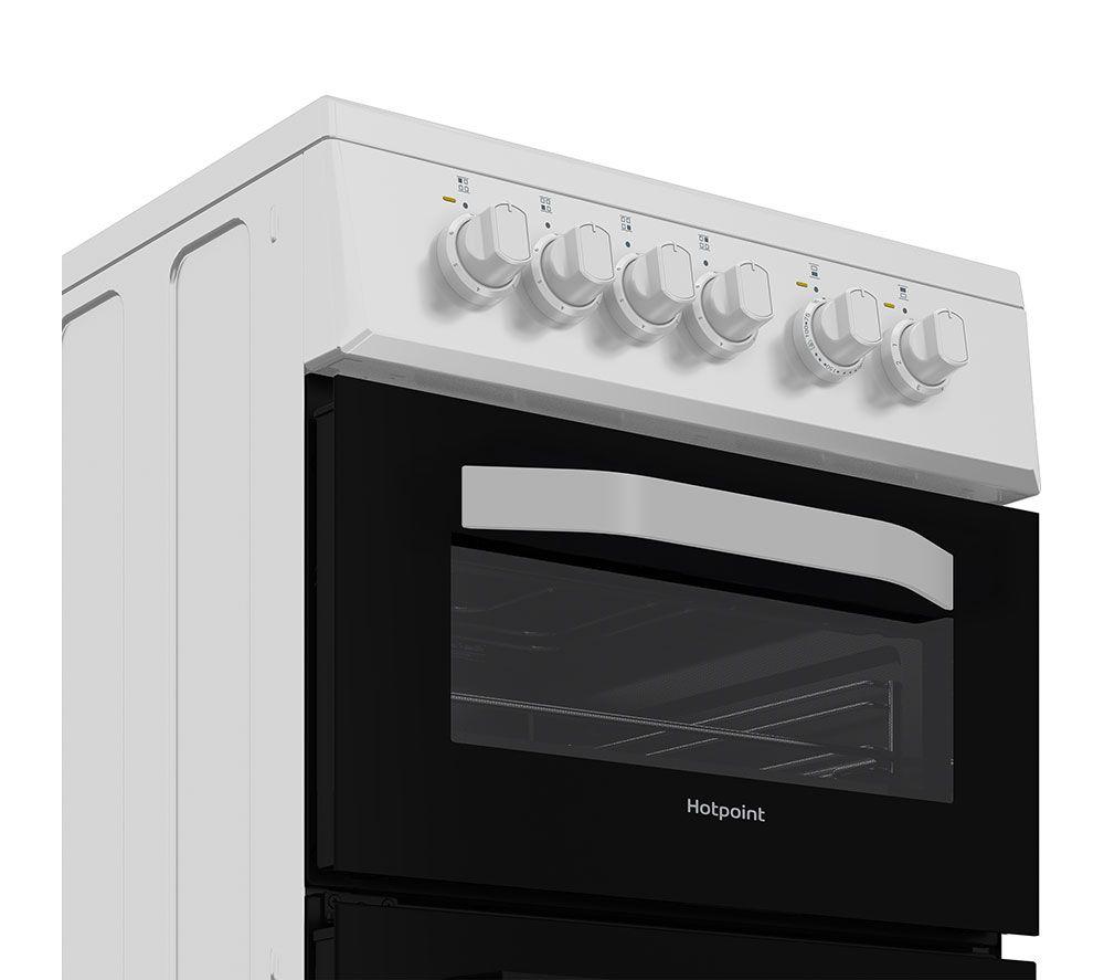 Cocina eléctrica de cerámica de 50 cm HOTPOINT HTE5VCW - Blanca