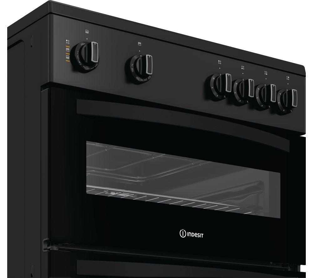 Cocina eléctrica de vitrocerámica Indesit IDE6VMB de 60 cm - Negra
