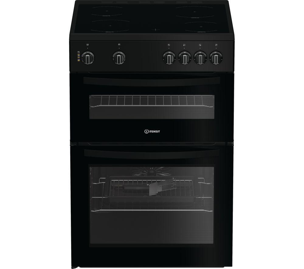 Cocina eléctrica de vitrocerámica Indesit IDE6VMB de 60 cm - Negra