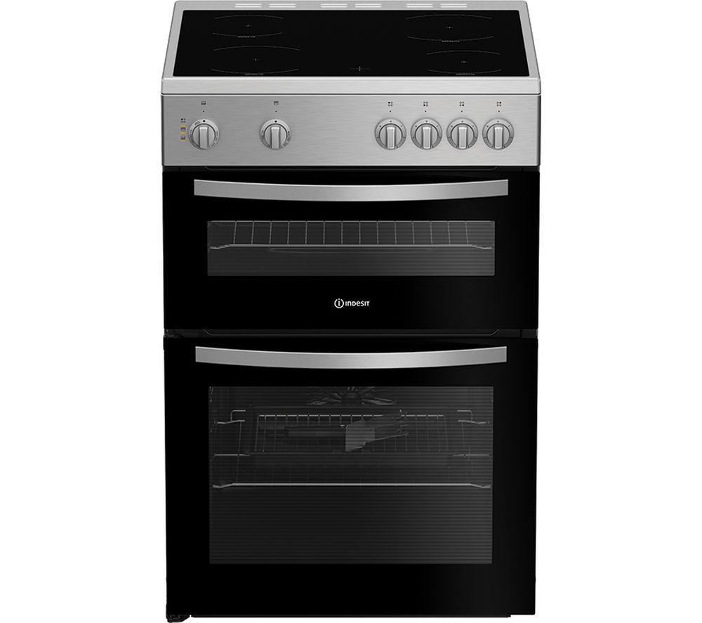 INDESIT IDE6VMX 60 cm Electric Ceramic Cooker - Stainless Steel