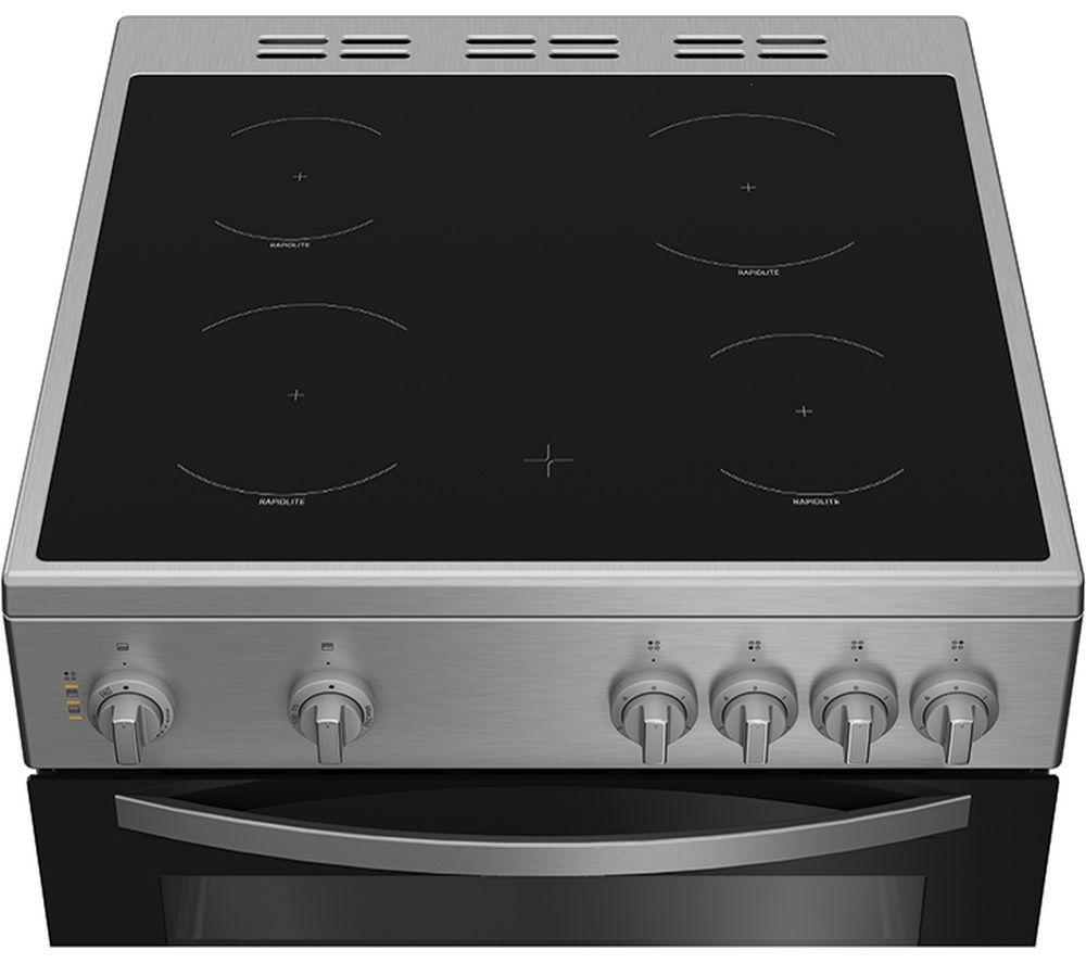 INDESIT IDE6VMX Cocina eléctrica de cerámica de 60 cm - Acero inoxidable