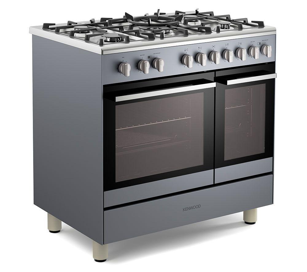KENWOOD CK601G-SL 90 cm Gas Range Cooker – Slate Grey & Chrome