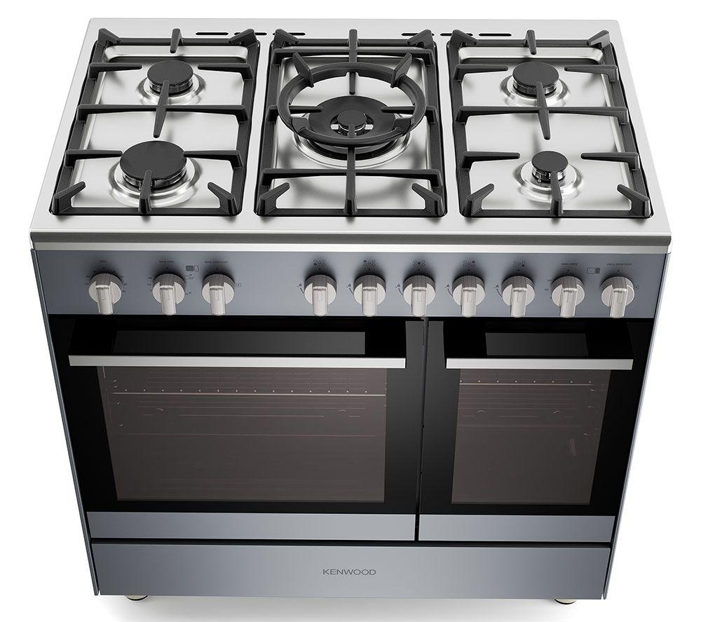 KENWOOD CK601G-SL 90 cm Gas Range Cooker – Slate Grey & Chrome