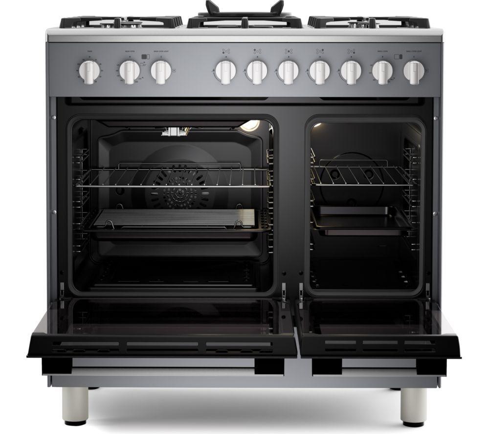 KENWOOD CK601G-SL 90 cm Gas Range Cooker – Slate Grey & Chrome