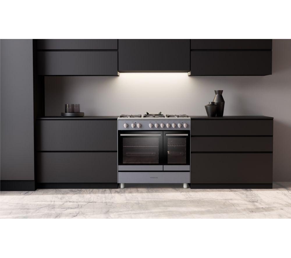 KENWOOD CK601G-SL 90 cm Gas Range Cooker – Slate Grey & Chrome