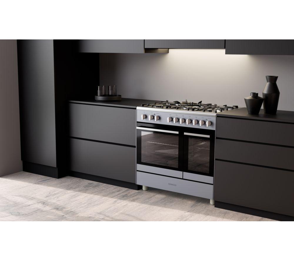 KENWOOD CK601G-SL 90 cm Gas Range Cooker – Slate Grey & Chrome