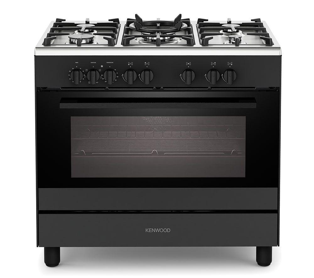 KENWOOD CK500DF 90 cm Dual Fuel Range Cooker – Matt Black & Chrome