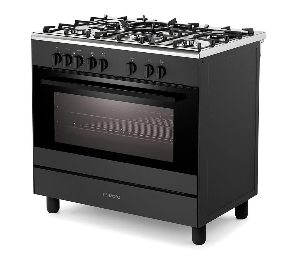 KENWOOD CK500DF 90 cm Dual Fuel Range Cooker – Matt Black & Chrome