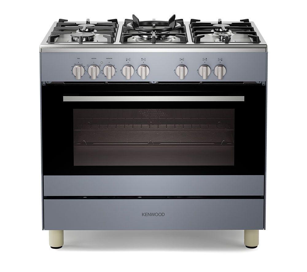 KENWOOD CK500DF-SL 90 cm Dual Fuel Range Cooker – Slate Grey & Chrome