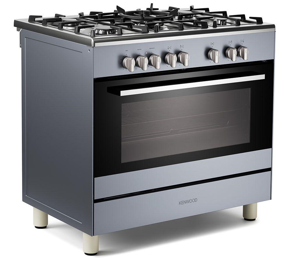 KENWOOD CK500DF-SL Cocina de doble combustible de 90 cm – Gris pizarra y cromo