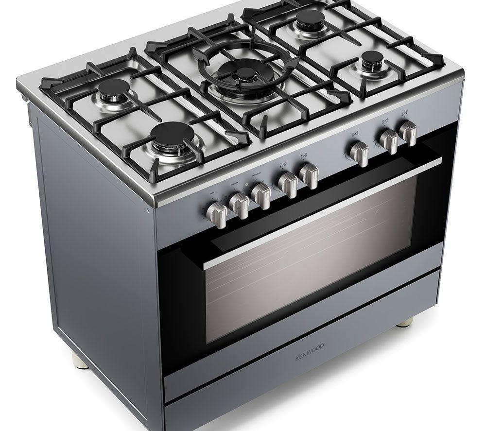 KENWOOD CK500DF-SL Cocina de doble combustible de 90 cm – Gris pizarra y cromo