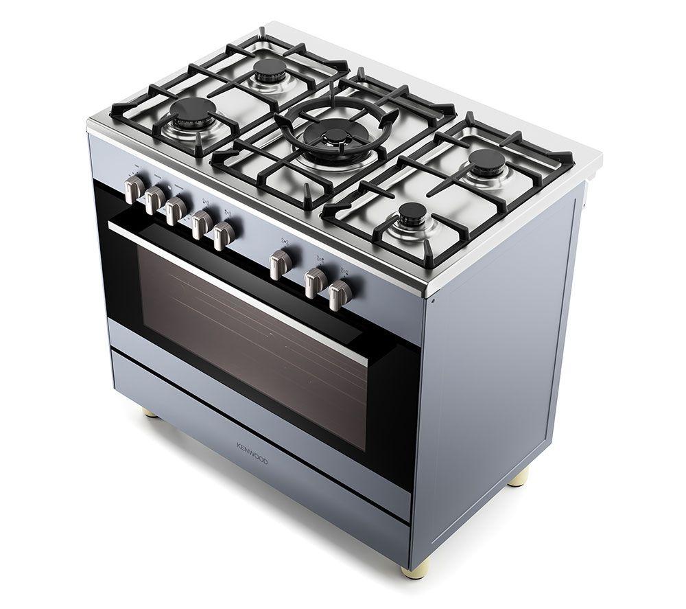 KENWOOD CK500DF-SL Cocina de doble combustible de 90 cm – Gris pizarra y cromo