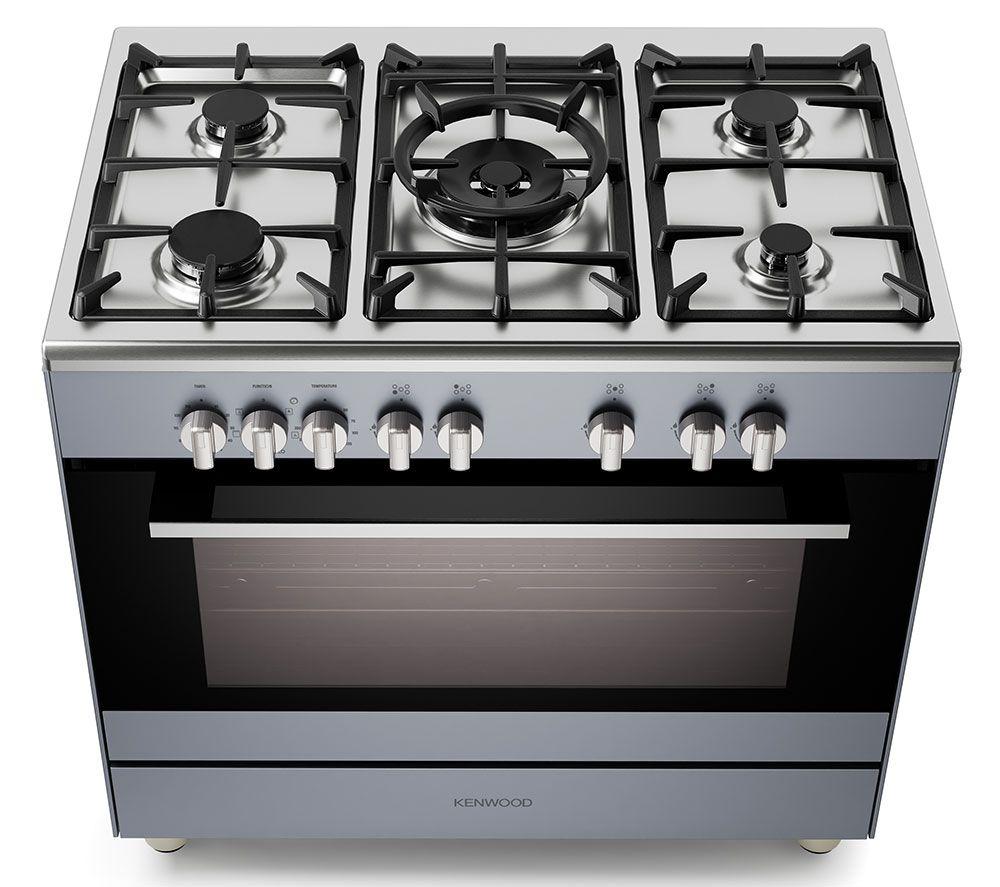 KENWOOD CK500DF-SL Cocina de doble combustible de 90 cm – Gris pizarra y cromo