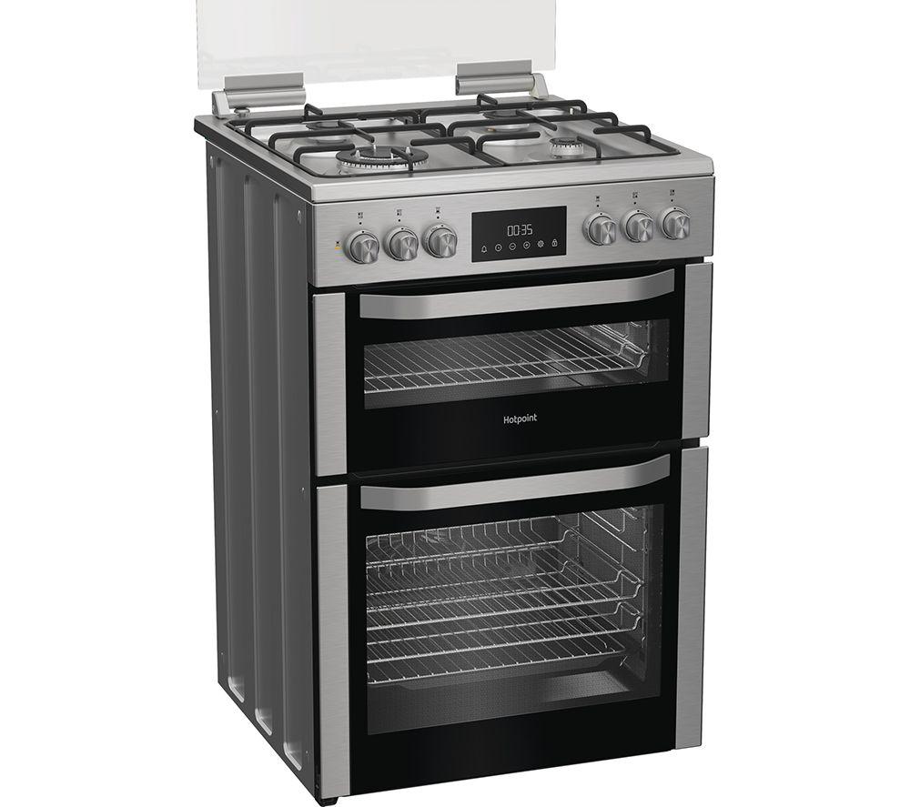 Cocina de combustible dual HOTPOINT Multiflow HDD6GDC2WX de 60 cm - Acero inoxidable