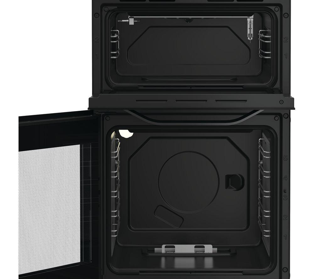HOTPOINT HTG5GCB 50 cm Gas Cooker - Black