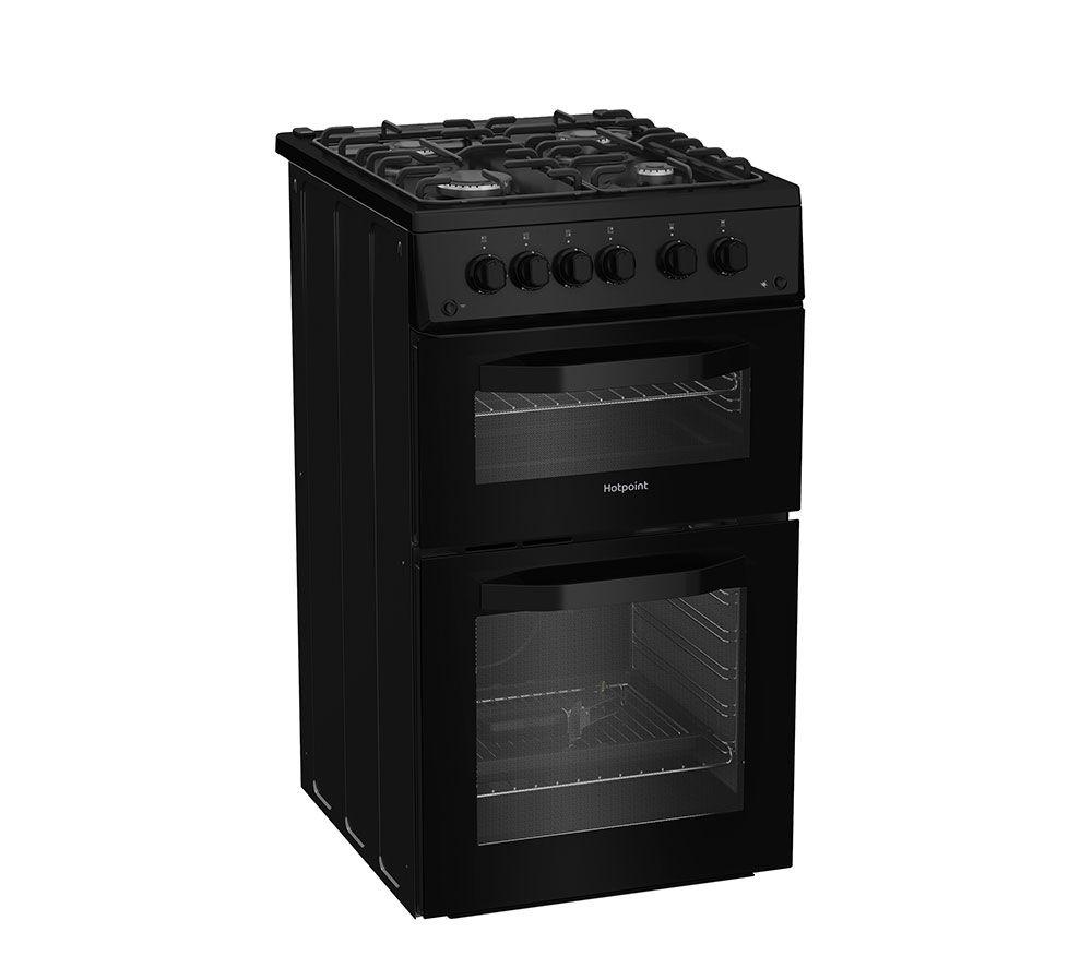 HOTPOINT HTG5GCB 50 cm Gas Cooker - Black