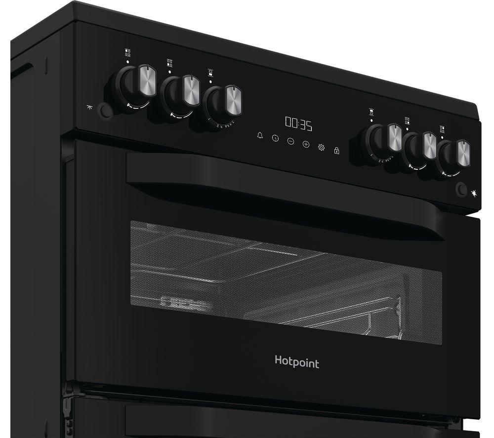 Cocina a gas HOTPOINT HDG6GDCB1 de 60 cm - Negra