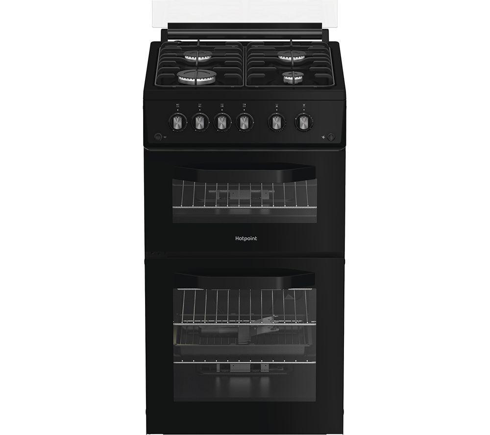 HOTPOINT HDG5GCB 50 cm Gas Cooker - Black