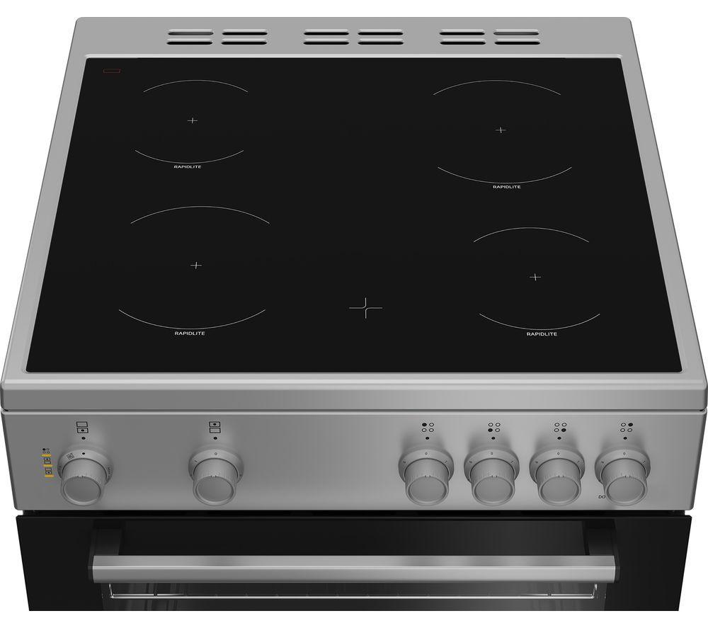 BEKO FTC6701S Cocina eléctrica de cerámica de 60 cm - Plata