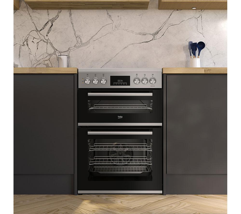 Cocina eléctrica de cerámica BEKO Pro AeroPerfect FDC6731S de 60 cm - Plata