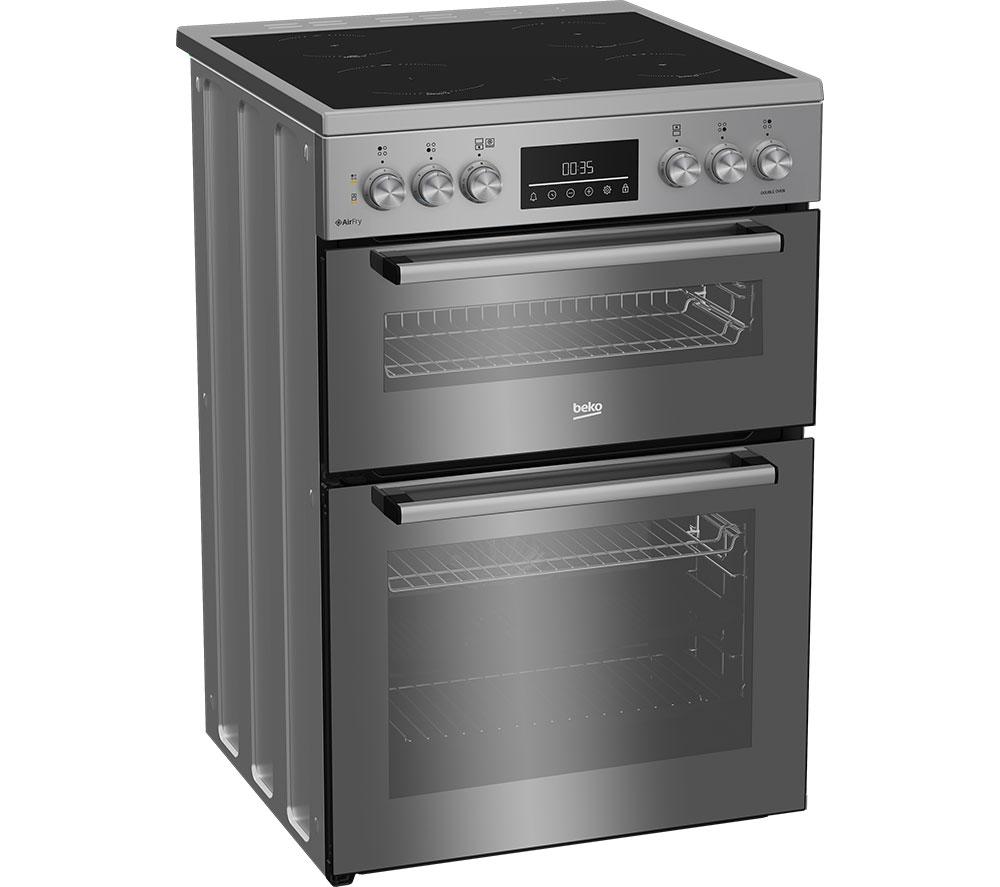 Cocina de cerámica eléctrica BEKO Pro AeroPerfect AirFry FDCA6732CM de 60 cm - Plata
