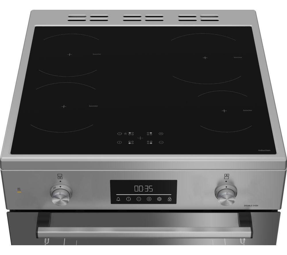 Cocina de inducción eléctrica BEKO Pro AeroPerfect FDI6731CM de 60 cm - Plata