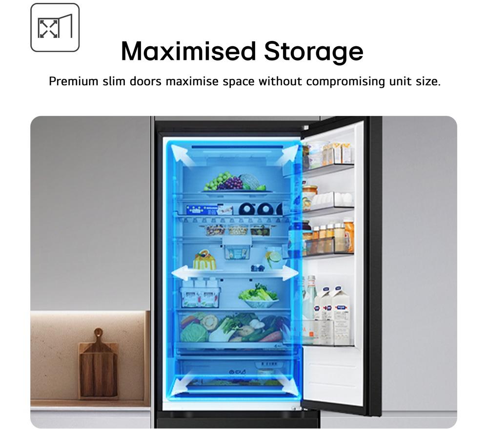 LG Fit & Max GBBSJ10DEP Smart 60/40 Fridge Freezer - Matte Black