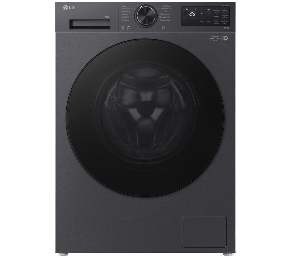 LG Series 3 Counter-Depth MAX F2X50S9TBB WiFi-enabled 9 kg 1200 Spin Washing Machine - Black