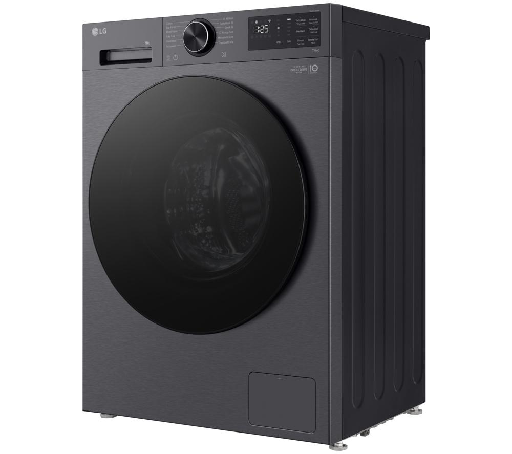 LG Series 3 Counter-Depth MAX F2X50S9TBB WiFi-enabled 9 kg 1200 Spin Washing Machine - Black