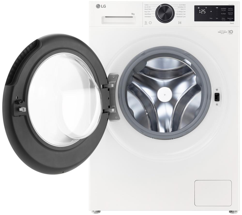 LG Series 3 Counter-Depth MAX F2X50S9TWB WiFi-enabled 9 kg 1200 Spin Washing Machine - White