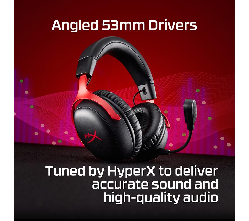HYPERX Cloud III S Wireless Gaming Headset - Black & Red