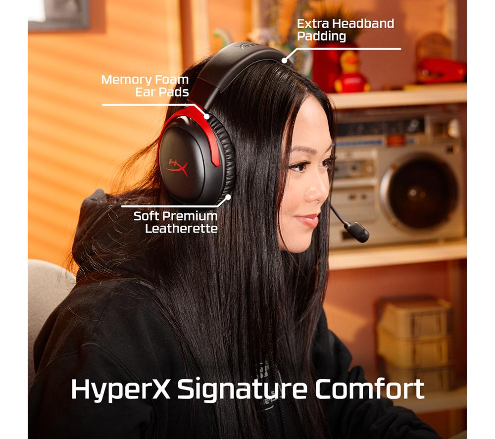HYPERX Cloud III S Wireless Gaming Headset - Black & Red