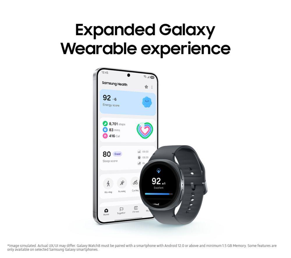 SAMSUNG Galaxy Watch8 LTE with Bixby - Silver, 44 mm