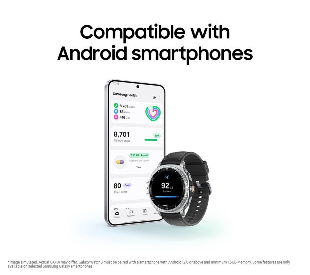 SAMSUNG Galaxy Watch8 Classic LTE with Bixby - White, 46 mm