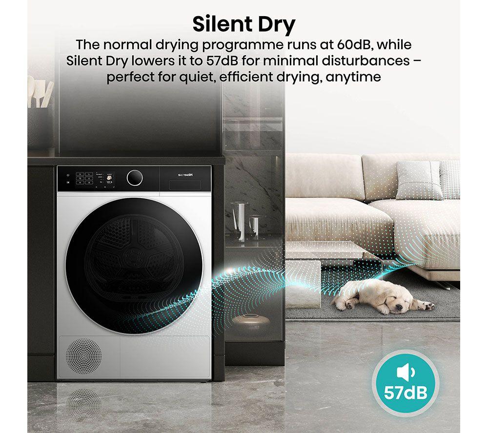 HISENSE 5i Series DH5I104BWAB WiFi-enabled 10 kg Heat Pump Tumble Dryer - White