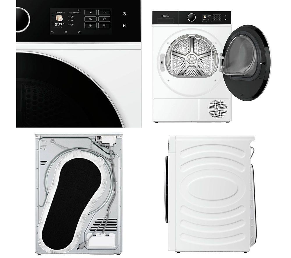 HISENSE 5i Series DH5I104BWAB WiFi-enabled 10 kg Heat Pump Tumble Dryer - White