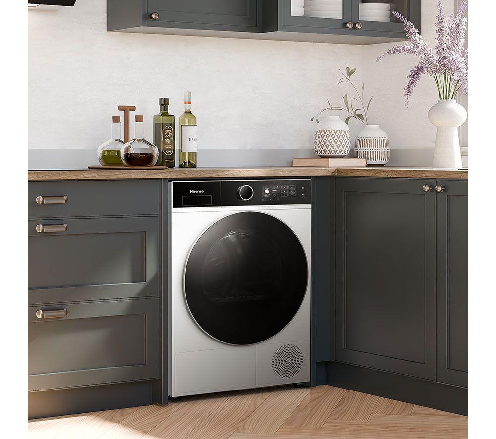HISENSE 5i Series DH5I104BWAB WiFi-enabled 10 kg Heat Pump Tumble Dryer - White