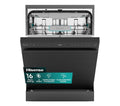HISENSE HS663A90BXUK Full-size Dishwasher - Black Inox